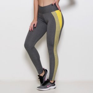 Calça Legging com Tela