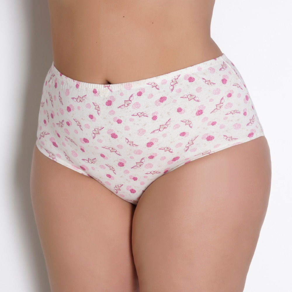 Calçola de Algodão Plus Size Estampada - Calcinha Plus Size - Ternura Íntima