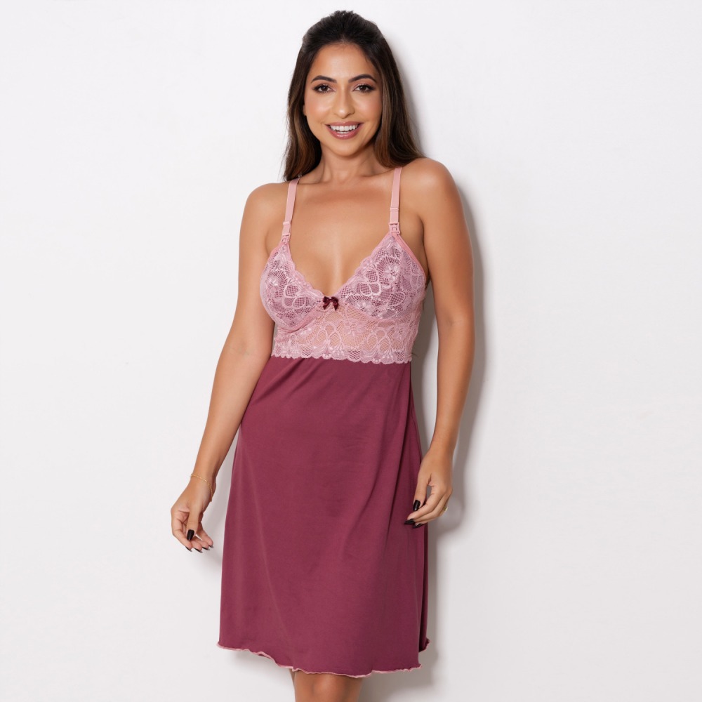 Camisola Renda Amamentação  - Camisola - Ternura Íntima