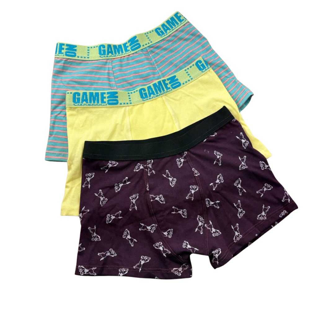 Kit 3 Cueca Boxer Infantil em Malha - Cueca Infantil - Ternura Íntima