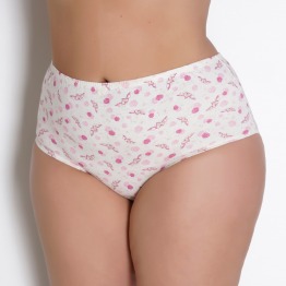 Calçola de Algodão Plus Size Estampada